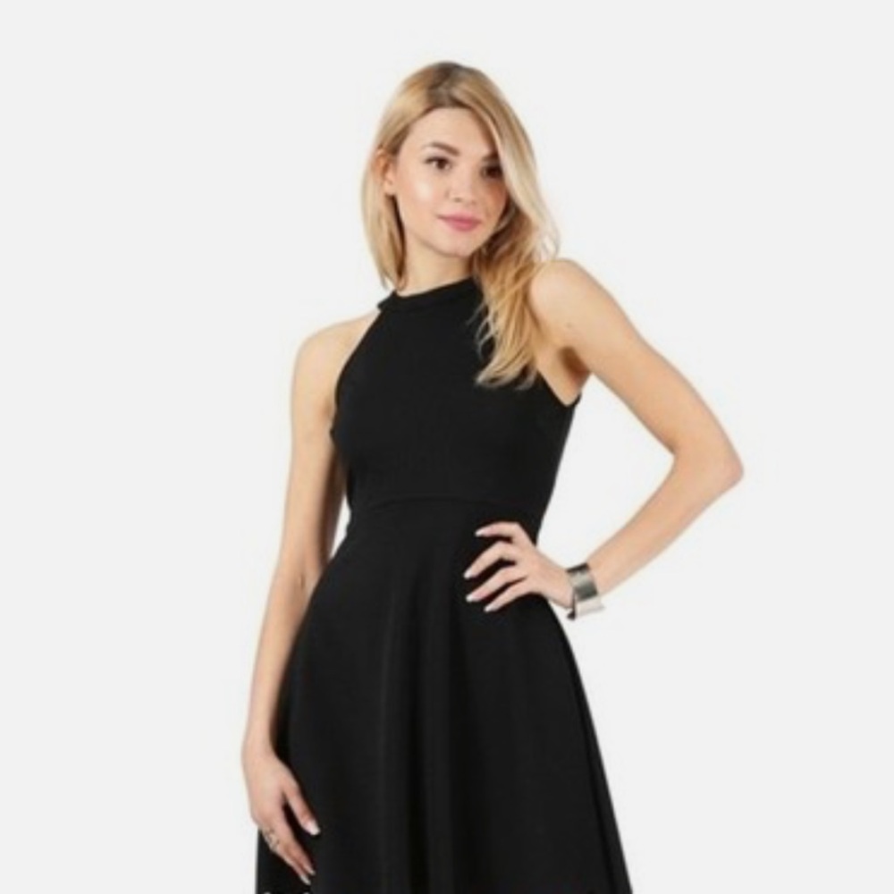 Lulus Mamacita black Haley skater dress Size S